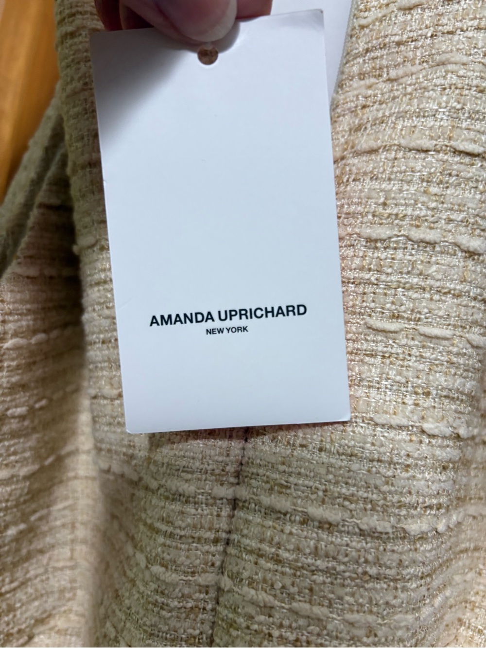 Amanda Uprichard Andrea Cream Tweed Halter Shift Dress Size XS NWT - Picture 9 of 16